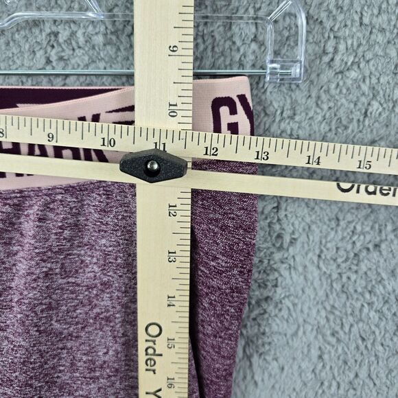 Gymshark Spellout Waistband Leggings Purple Space dye Size M - Picture 7 of 10